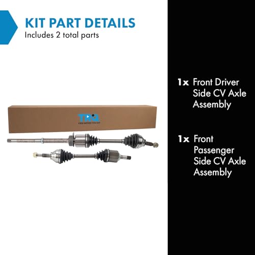 TRQ Front Driver and Passenger Side CV Axle Assembly Set 2 Piece - style: CSA70804