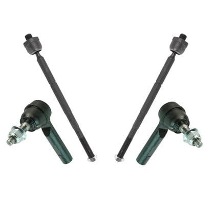 TRQ Inner and Outer Driver and Passenger Side Tie Rod Set 4 Piece - style: PSA48908