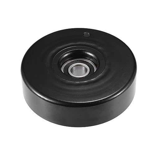 uxcell Drive Belt Tensioner Assembly Accessory Idler Pulley Tightener Pulley No.1112000070 for Mercedes-Benz SLK 230 1998-2004 Black Metal