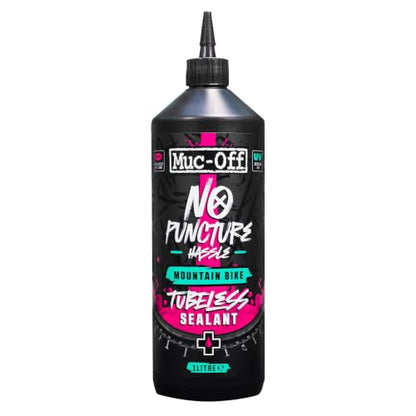 Muc Off No Puncture Hassle Tubeless Sealant, 1 Liter - Advanced Bicycle Tyre Sealant with UV Tracer Dye that Seals Tears and Holes Up to 6mm, Pink - size: 1000ml