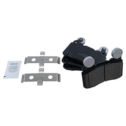TRQ Front and Rear Ceramic Brake Pad Set - color: Ceramic, size: BKA12032