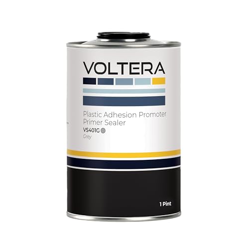 VOLTERA 1K Plastic Adhesion Promoter Primer Sealer Kit - 1 Pint Primer & Thinner included - Complete Mixing System for Automotive Refinish and Industrial Use (Grey) - color: Grey