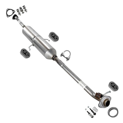 Exhaust Resonator Pipe Compatible with Honda CRV 2002-2004 2.4L | Stainless Steel | Northeastern Exhaust | Includes Clamp, Hangers, Gaskets and Bolt Kit | Direct-Fit Replacement