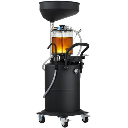 18.5 Gallon Waste Oil Drain Tank, Oil Drainer with Adjustable Funnel Height - size: 5701-B