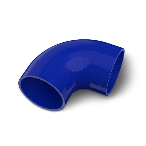 Endure 90 Degree Silicone Elbow Intake Hose 4-Ply, 3.5"(89mm) - Blue - color: Blue, size: ID - 3.5Inch(89mm)