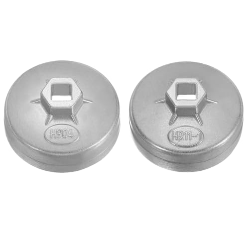 HARFINGTON 2pcs Oil Filter Cap Wrench 15 Flute 79mm Inner Dia 1/2" Square - size: 15 Flute 79mm