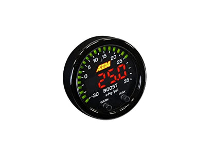 AEM 30-0306 X-Series Boost Pressure Gauge 52mm, Black