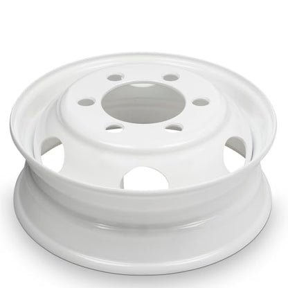 For 1995-2025 Isuzu NPR NQR NRR 19.5 Inch White Steel - Genuine OEM Rim - Road Ready Truck Wheel