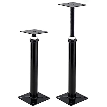 2 Pack Adjustable Floor Jack,Mini Screw Jack,Telescoping Jack for Temporary Support,Post 12" to 16" (Black).