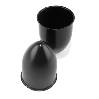 2Pcs 3.15" OD 4.5" H Pointed Top Trailer Wheel Center Caps for Rim - color: Matt Black, size: 3.15" OD 4.5" H