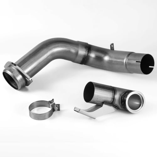 Stainless Steel Exhaust Pipes for 2015-2019 Ford F250 F350 F450 F550 6.7L 4" Powerstroke Diesel - size: for 2015-2019 F250 F350 F450 F550