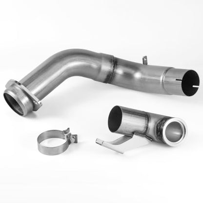 Stainless Steel Exhaust Pipes for 2015-2019 Ford F250 F350 F450 F550 6.7L 4" Powerstroke Diesel - size: for 2015-2019 F250 F350 F450 F550