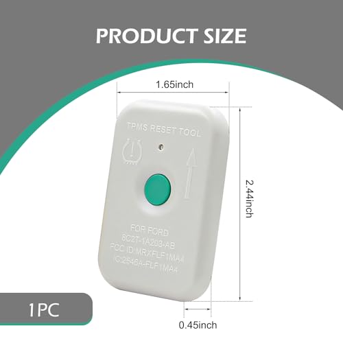 TPMS Tool, Tire Pressure Monitoring Sensor Programming Tool, Tire Pressure Reset Instrument Replacement 8C2T-1A203-AB, Compatible with Ford Lincoln Mercury & Mazda Series (White)