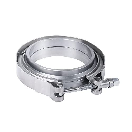 2.5" V-Band Flange & Clamp Kit Stainless Steel For Turbo Exhaust Downpipes - color: 1 Pc, size: 2.5"