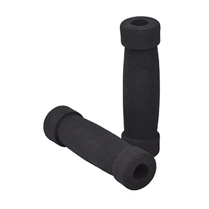 AlveyTech Handlebar Foam Grip Set - Replacement Hand Grips for Razor, Radio Flyer, Kids Kick Scooter, ATV, E-Bicycle, Electric Folding Scooters, Mountain Mini Bike Parts, fits Any 9/16" Bore Handle - color: Black