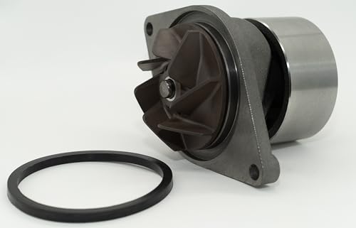 Direct Fit A77703 Water Pump for Case - Diesel Tractor - Coolant Pump with Pulley and Gasket (O-Ring) - Primed, Painted - Meets or Exceeds OEM Spec