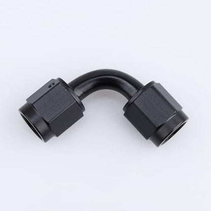 AC PERFORMANCE -3 AN Female to -3 AN Female 90 Degree Swivel Coupler Union Fitting Adapter Aluminum Black - color: Black 90, size: 3AN
