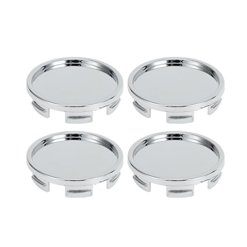 Universal Car Wheel Center Hub Cap/Rim Cover Hub Caps/for Most Cars/Snap-in Plastic 58mm 2.28" OD / 4 Pcs Chrome Silver Tone