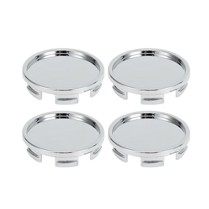 Universal Car Wheel Center Hub Cap/Rim Cover Hub Caps/for Most Cars/Snap-in Plastic 58mm 2.28" OD / 4 Pcs Chrome Silver Tone