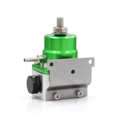 Universal EFI Fuel Pressure Regulator Kit with 0-160psi Fuel Pressure Gauge - color: GREEN