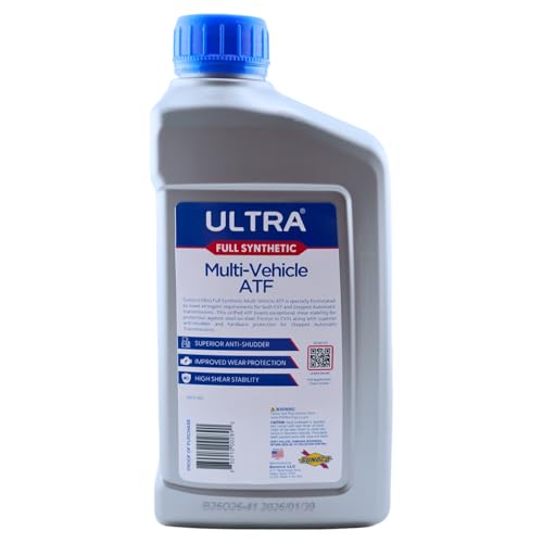 Full Synthetic Multi-Vehicle Automatic Transmission Fluid – Sunoco Ultra ATF – CVT Compatible – 1 Quart (Pack of 6)