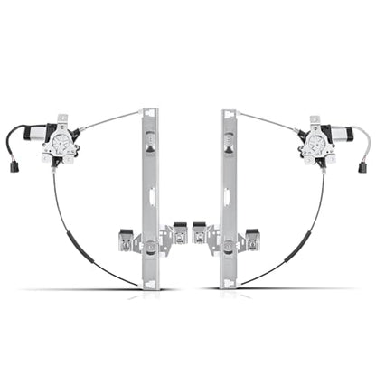 A-Premium Rear Driver and Passenger Side Power Window Regulator with Motor - style: Rear Driver+Passenger (LH+RH)