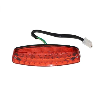 PRO BAT 12V Rear Tail Brake Tail Light with 3 Pin Female Plug - color: Red