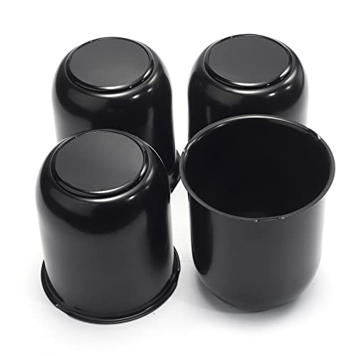 4Pcs 3.19 inch Wheel Center Caps Fit 3.19" Center Bore Truck Trailer RV SUV Wheels Rims, Carbon Steel Black Push Through Hub Covers - color: Black, size: 3.19in Hub Hole, 3.78in Tall