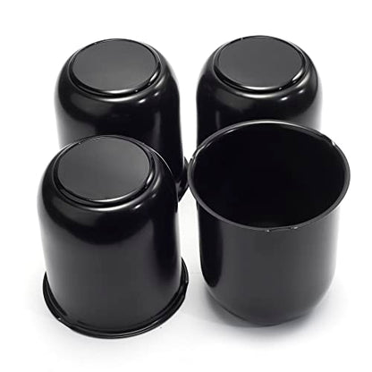 4Pcs 3.19 inch Wheel Center Caps Fit 3.19" Center Bore Truck Trailer RV SUV Wheels Rims, Carbon Steel Black Push Through Hub Covers - color: Black, size: 3.19in Hub Hole, 3.78in Tall