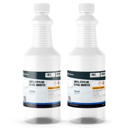 Alliance Chemical - 100% Ethylene Glycol Inhibited Solution - 2 Quart Bottle - Antifreeze Coolant for Industrial, Lab, and Automotive Use