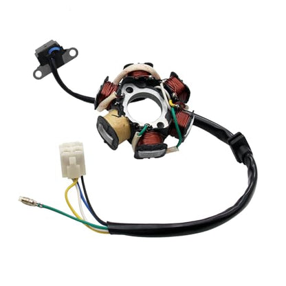 PRO BAT ATV Quad Go Kart Magneto Stator 6 Coils 5 Wires - size: ATV Magneto Stator with Female Plug