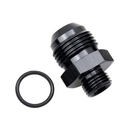 10AN Male Flare to 6AN ORB O-ring Boss Port Fuel Pump Rail Adapter Fitting Straight Aluminum Black - color: 1 PCS, size: 10AN to 6AN ORB