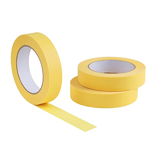 Lichamp 3-Pack Automotive Refinish Masking Tape Yellow 25mm x 55m