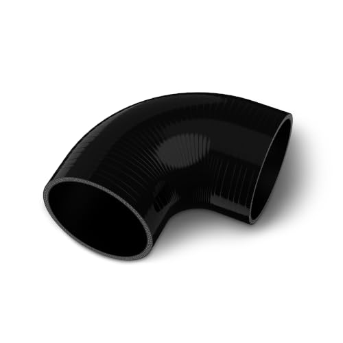 Endure 90 Degree Silicone Elbow Intake Hose 4-Ply, 3.5"(89mm) - Black - color: Black, size: ID - 3.5Inch(89mm)