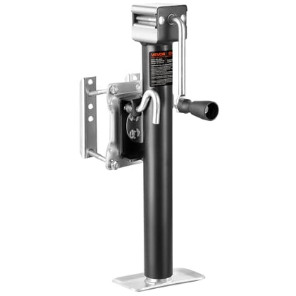 VEVOR Trailer Jack, 2500 lbs Dynamic Load Capacity, Heavy Duty Swivel Bolt-on Trailer Jack with Ergonomic Handle, 15-inch Vertical Travel, Suitable for RV, Horse, Utility, Camping and Yacht Trailers - size: 2500lbs