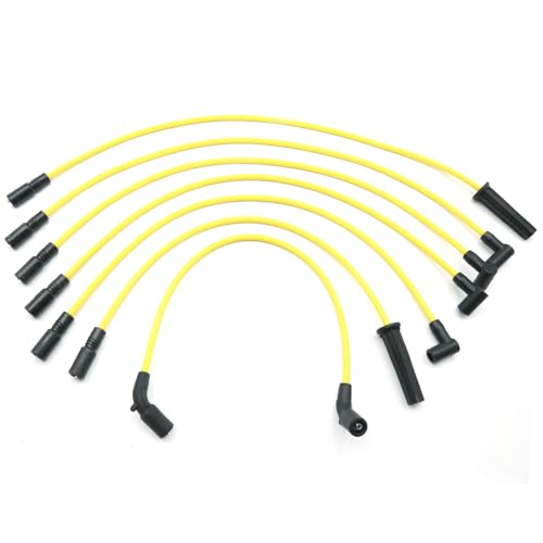 7 Pack 8mm Ignition Spark Plug Wire Set, Replacement for Chevrolet Express 1500 2500 1996-2005 Replacement for GMC Savana 1500 2500 1996-2007 4.3L V6 Engine