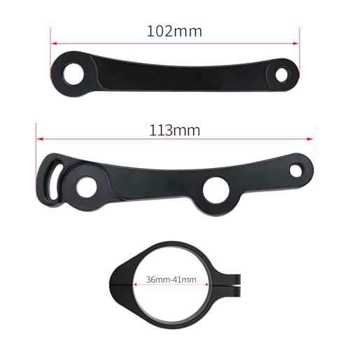 Universal Motorcycle Headlight Housing Bucket Kit, 5.75 Inch, CNC Aluminum, with 36mm41mm Fork Tube Brackets, Fit Cafe Racer Bobber Chopper Harley Sportster Dyna, Matte Black