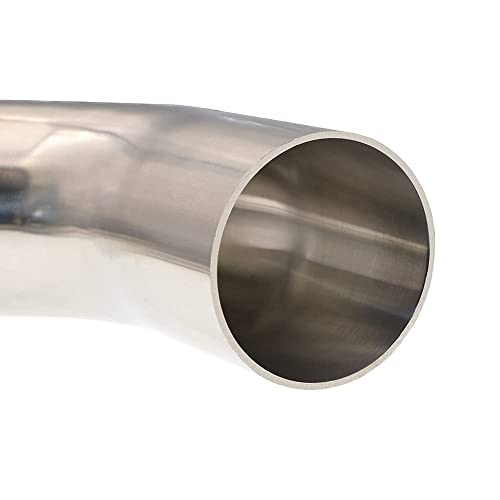 3" Stainless Steel Elbow 45° Mandrel Bend Elbow - 1.5D/4.5" CLR Loose Radius - 14GA /.078" Wall - 2" Legs - SS304 Stainless Elbow for Car Modified Exhaust Elbow Pipe, Pipeline engineering, etc - size: OD: 3"