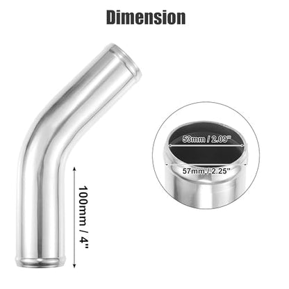 ACROPIX OD 2.25" Length 4" Aluminum Alloy Tube Intercooler Pipe - size: OD 2.25"