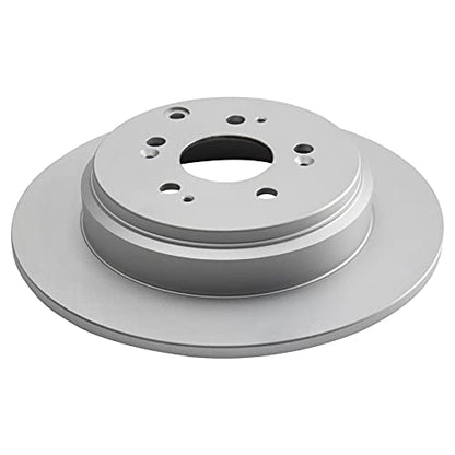 TRQ Rear Brake Pad and Rotor Set Ceramic Solid Rotors - style: BKA14733
