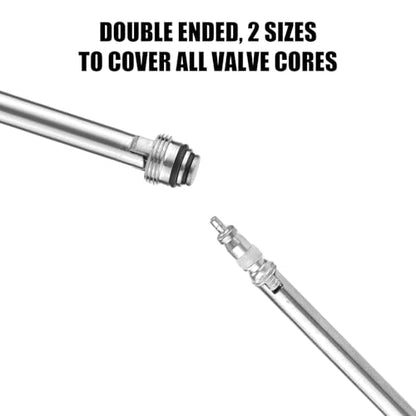 Tire Valve Repair Tool Set, 4pcs Valve Stem Core Wrench Removal Tools & 10pcs Copper Valve Cores & 10pcs Copper Nickel Plated Valve Cores Remover Accessories Kit for All Standard Valves Cars Trucks
