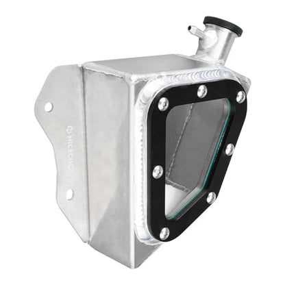 NICECNC Aluminum Radiator Reservoir Expansion Tank, Black - color: black