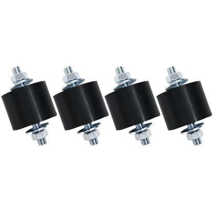 Yarssihha 4 Pack M8 Anti-Vibration Rubber Isolator Mounts, 40x30mm Rubber Studs Shock Absorber, Cylindrical Vibration Isolators for Diesel Engines, Air Compressors, Vibration Motor - size: D40*H30mm