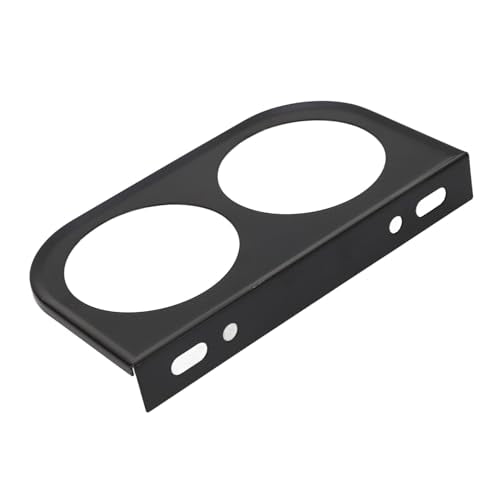 Acouto 2 Hole Gauge Pod 2‑1/16inch 52mm Gauge Panel Gauge Universal Metal Car Meter Mount Instrument Panel Holder Bracket