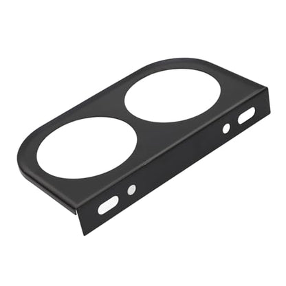 Acouto 2 Hole Gauge Pod 2‑1/16inch 52mm Gauge Panel Gauge Universal Metal Car Meter Mount Instrument Panel Holder Bracket