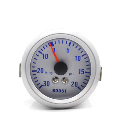 Boost Gauge, 2" 52mm LED PSI Turbo Boost Gauge Pressure Blue Light Universal 0~30in.Hg / 0-20PSI