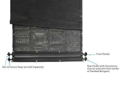 Mytee Products 6' x 8' Dump Truck Vinyl Coated Mesh Tarps Cover with 6 Inch 10oz Double Pocket - size: 6 ft x 8 ft