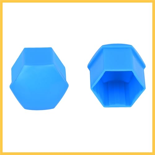 20pcs 21mm Universal Blue Plastic Car Wheel Nut Lug Hub Screw Rim Bolt Covers Dust Protection Caps with Removal Tool Clip Auto Replacement Parts