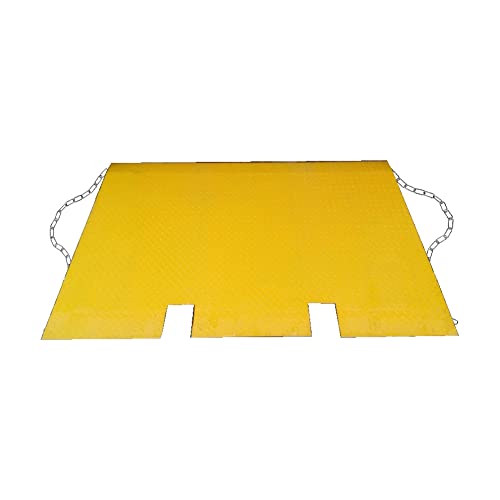 68'' x 86'' Heavy Duty Shipping Container Ramp - 16,000lbs Capacity, 6.5" Height Differential, Forklift Compatible, 10 Gauge Steel - Ideal for Warehouse, Dock & Yard Use - size: 68'' x 86''丨16000 lbs