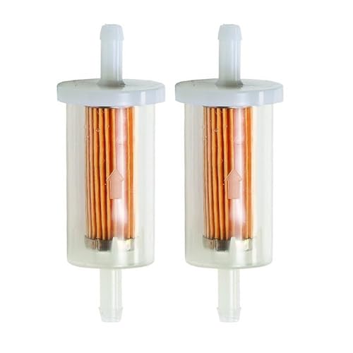 Hipa Pack-Of-2 695666 Inline Fuel Filter for Brigs and Straton 845125 JohnD-eer D100 D105 D110 D120 D125 D130 D140 D150 D155 D160 D170 LA120 LA130 LA125 LA115 LA105 Lawn Mower Tractor 1/4 Inch - size: 2 Pack